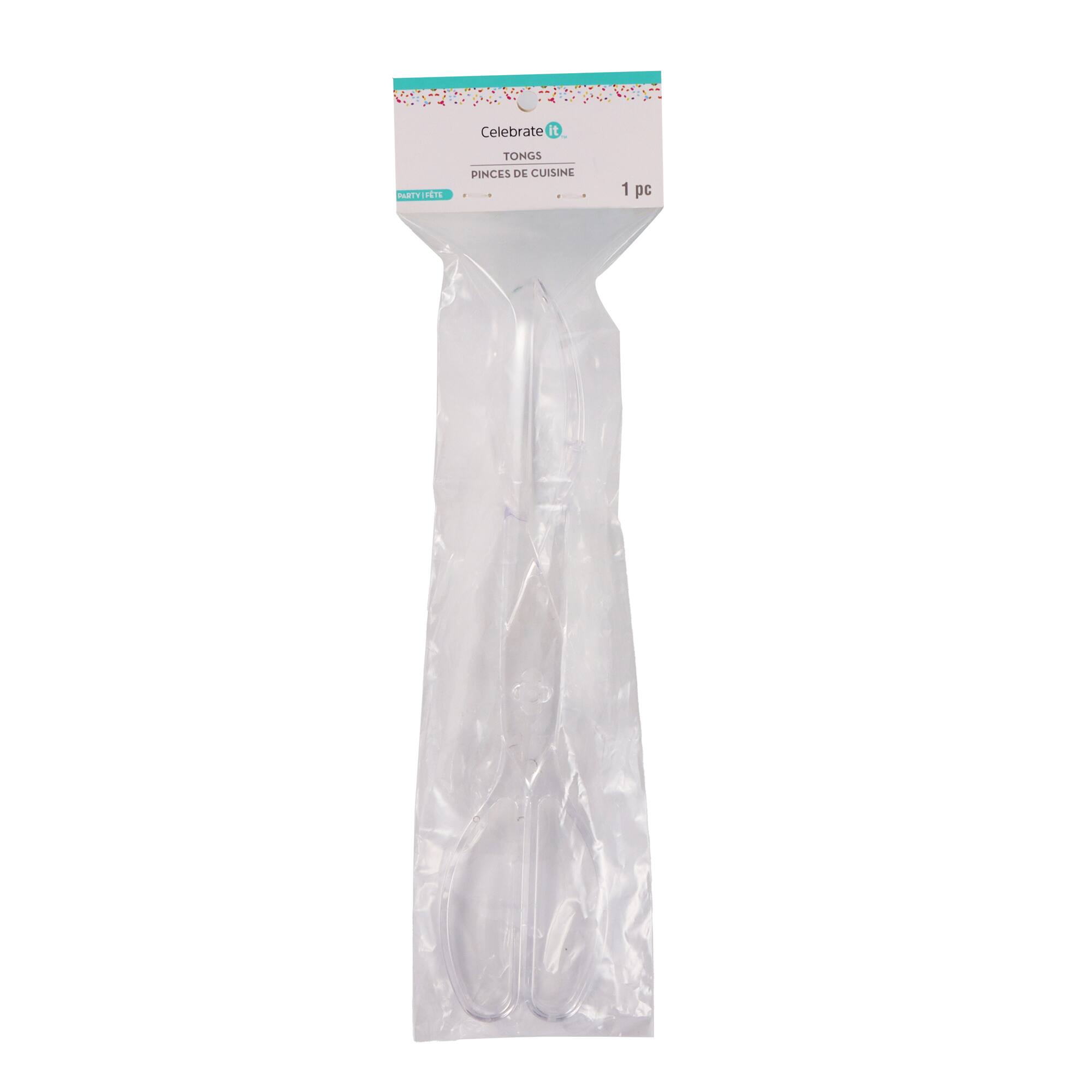 Clear Plastic Salad Tongs by Celebrate It™